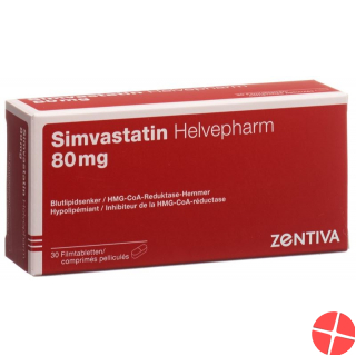 Simvastatin Helvepharm Filmtabletten 80mg 30 Stück