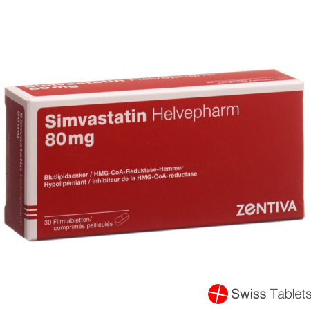 Simvastatin Helvepharm Filmtabletten 80mg 30 Stück buy online