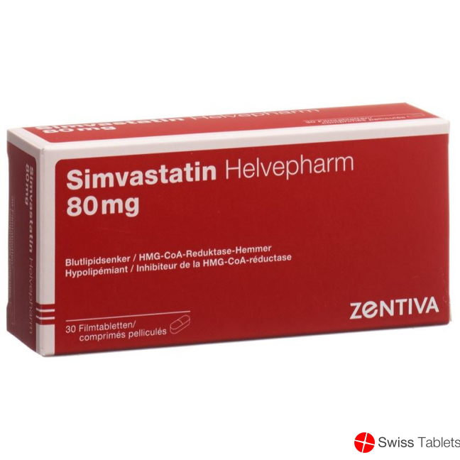 Simvastatin Helvepharm Filmtabletten 80mg 30 Stück buy online