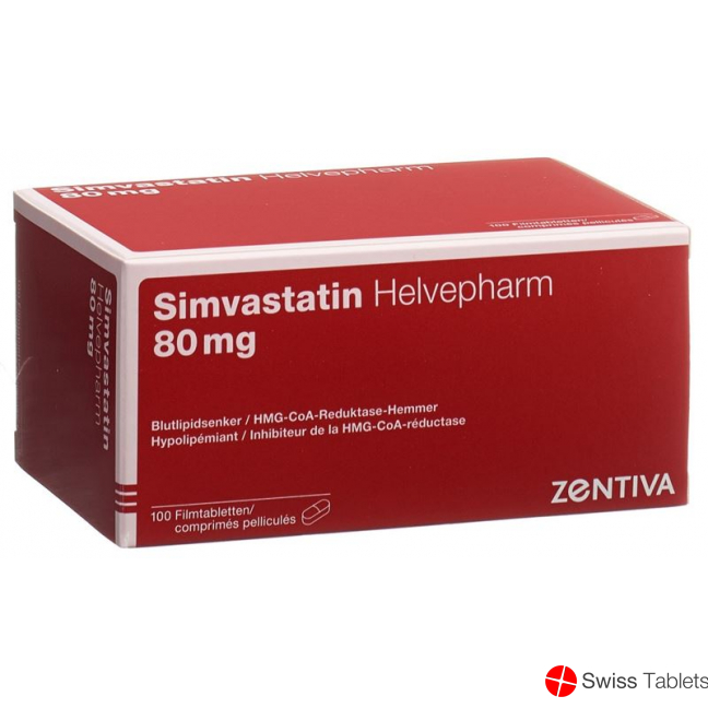 Simvastatin Helvepharm Filmtabletten 80mg 100 Stück buy online