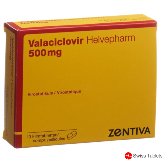 Valaciclovir Helvepharm Filmtabletten 500mg 10 Stück buy online