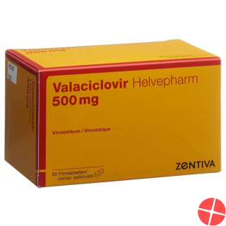 Valaciclovir Helvepharm Filmtabletten 500mg 90 Stück