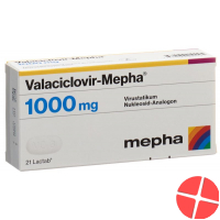 Valaciclovir Mepha Lactabs 1000mg 21 Stück