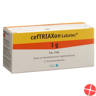 Ceftriaxon Labatec Trockensubstanz 1g Durchstechflasche 10 Stück