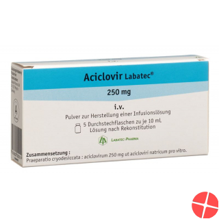 Aciclovir Labatec Trockensubstanz 250mg 5 Flasche 10ml