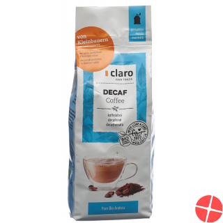 Claro Decaffeinato Kaffee Gemahlen Bio Beutel 250g Claro Decaffeinato Kaffee Gemahlen Bio Beutel 250g