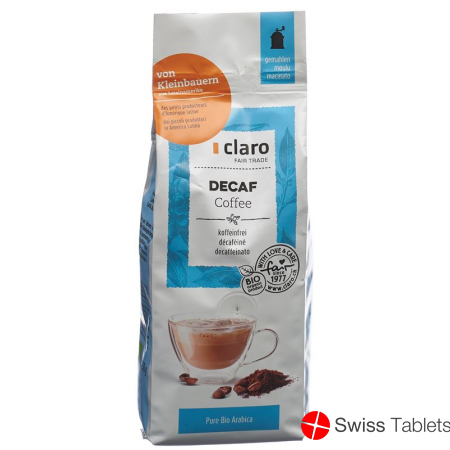 Claro Decaffeinato Kaffee Gemahlen Bio Beutel 250g buy online