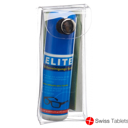 Elite glasses cleaning set spray + microfiber cloth buy online