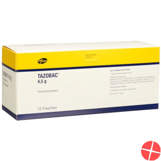 Tazobac Trockensubstanz 4.5g Durchstechflasche 12 Stück