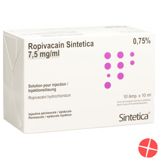 Ropivacain Sintetica 7.5mg/ml 10 Ampullen 10ml