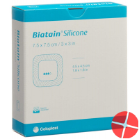 Biatain Silikon Schaumverband 7.5x7.5cm Selbsthaftend 10 Stück