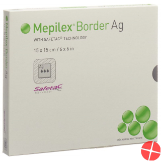 Mepilex Ag Border Schaumverband 15x15cm 5 Stück