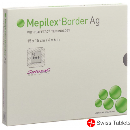 Mepilex Ag Border Schaumverband 15x15cm 5 Stück buy online