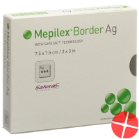 Mepilex Ag Border Schaumverband 7.5x7.5cm 5 Stück