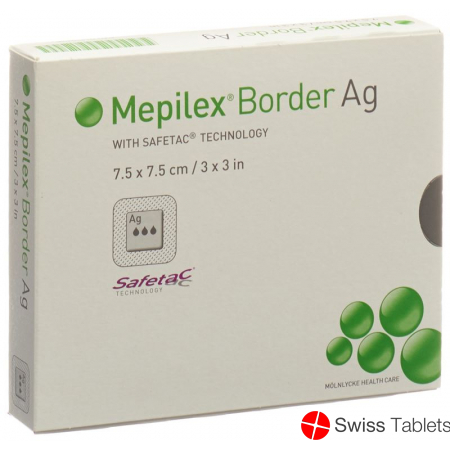Mepilex Ag Border Schaumverband 7.5x7.5cm 5 Stück buy online