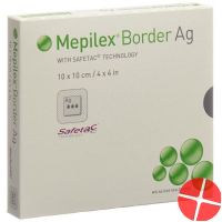 Mepilex Ag Border Schaumverband 10x10cm 5 Stück