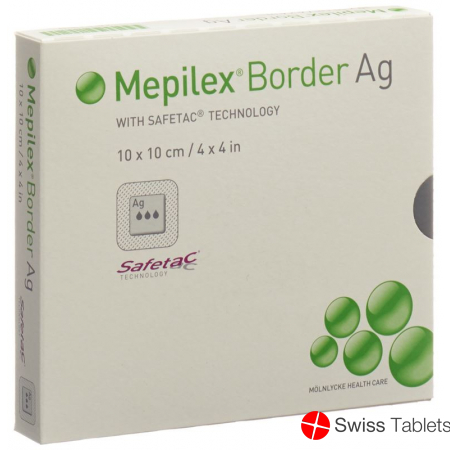 Mepilex Ag Border Schaumverband 10x10cm 5 Stück buy online