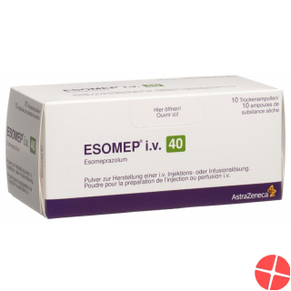 Esomep i.v. Trockensubstanz 40mg Ampullen 10 Stück