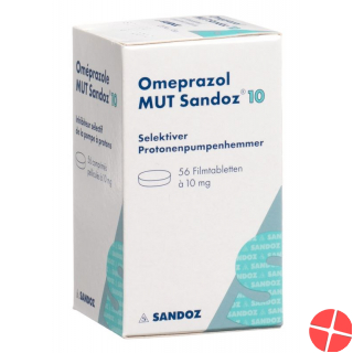Omeprazol Mut Sandoz Filmtabletten 10mg Dose 56 Stück