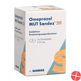 Omeprazol Mut Sandoz Filmtabletten 20mg Dose 56 Stück