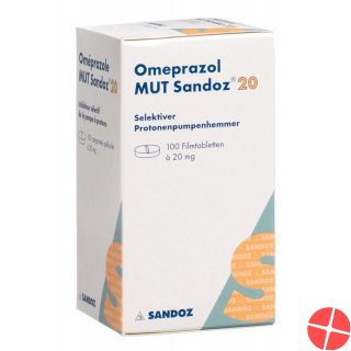Omeprazol Mut Sandoz Filmtabletten 20mg Dose 100 Stück