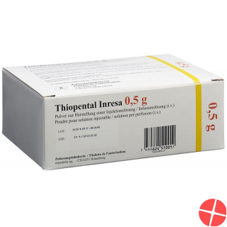 Thiopental Inresa Trockensubstanz 0.5g Durchstechflasche 25 Stück