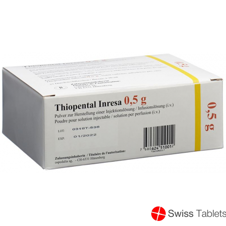 Thiopental Inresa Trockensubstanz 0.5g Durchstechflasche 25 Stück buy online