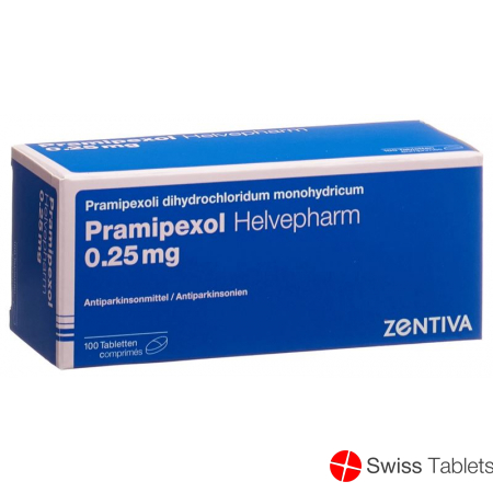 Pramipexol Zentiva Tabletten 0.25mg 100 Stück buy online