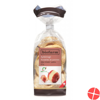 Biofarm Apfelringe ohne Schale Knospe 60g