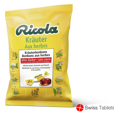 Ricola Kräuter Bonbons ohne Zucker Beutel 125g buy online