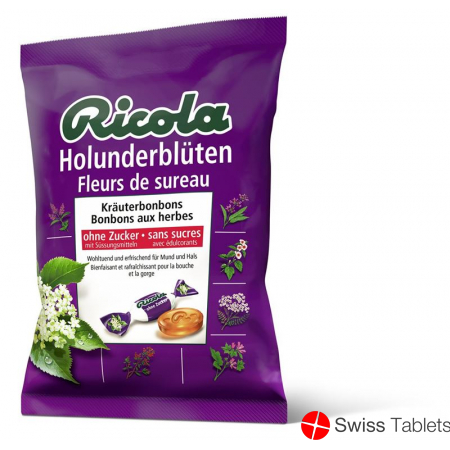 Ricola Holunderblüten Kräuterbonbons ohne Zucker Beutel 125g buy online