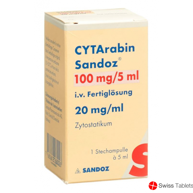 Cytarabin Sandoz Injektionslösung 100mg/5ml Durchstechflasche buy online