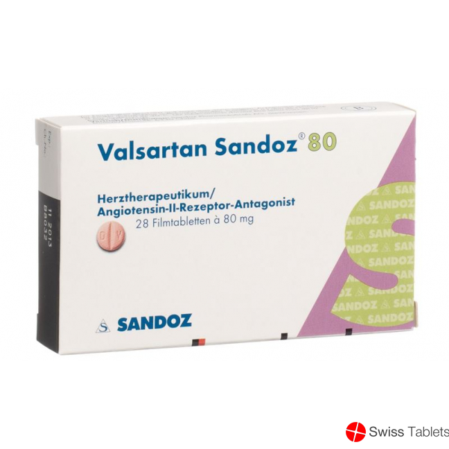 Valsartan Sandoz Filmtabletten 80mg 28 Stück buy online
