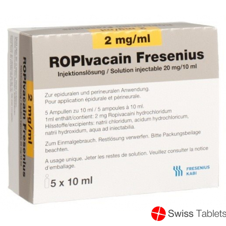 Ropivacain Fresenius 2mg/ml 5 Ampullen 10ml buy online