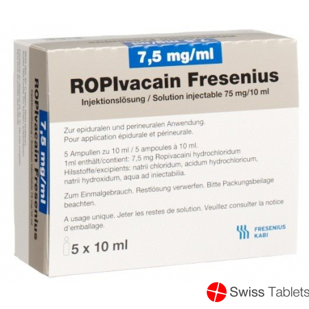 Ropivacain Fresenius 7.5mg/ml 5 Ampullen 10ml buy online