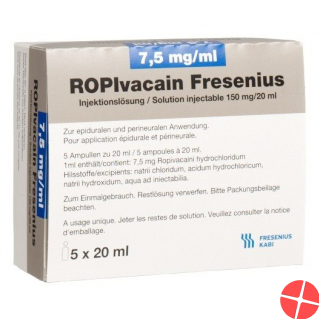 Ropivacain Fresenius 7.5mg/ml 5 Ampullen 20ml