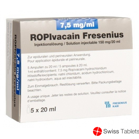 Ropivacain Fresenius 7.5mg/ml 5 Ampullen 20ml buy online