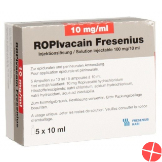 Ropivacain Fresenius 10mg/ml 5 Ampullen 10ml