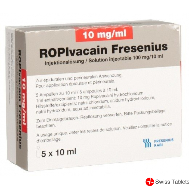 Ropivacain Fresenius 10mg/ml 5 Ampullen 10ml buy online