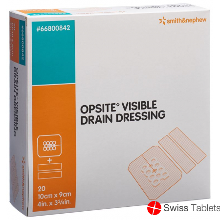 Opsite Visible Drainageverband 9x10cm 20 Stück buy online