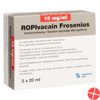 Ropivacain Fresenius 10mg/ml 5 Ampullen 20ml