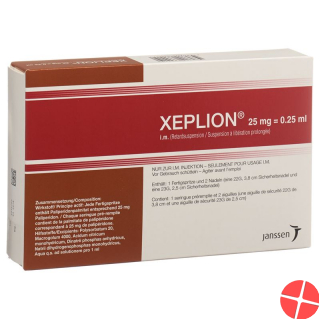 Xeplion Injektionssuspension 25mg/0.25ml Fertigspritze 0.25ml Xeplion Injektionssuspension 25mg/0.25ml Fertigspritze 0.25ml