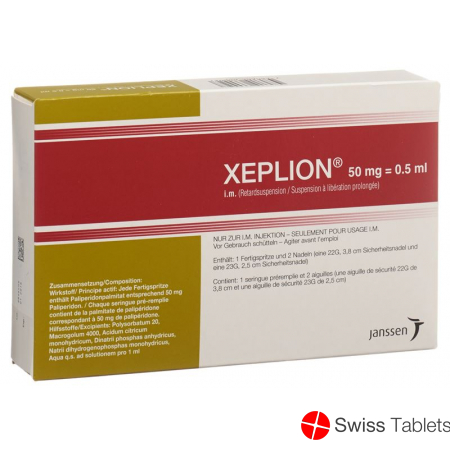 Xeplion Injektionssuspension 50mg/0.5ml Fertigspritze 0.5ml buy online