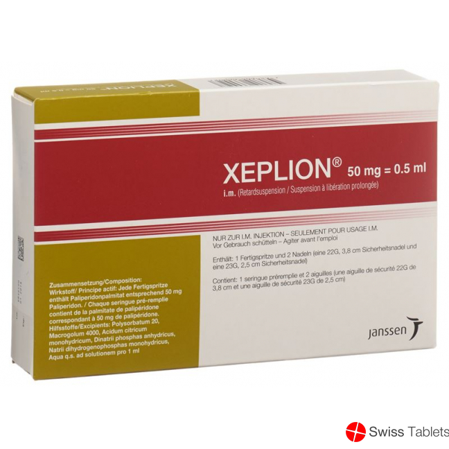 Xeplion Injektionssuspension 50mg/0.5ml Fertigspritze 0.5ml buy online