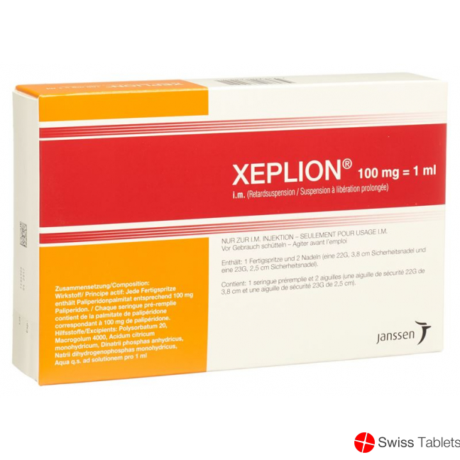 Xeplion Injektionssuspension 100mg/ml Fertigspritze 1ml buy online