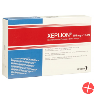 Xeplion Injektionssuspension 150mg/1.5ml Fertigspritze 1.5ml Xeplion Injektionssuspension 150mg/1.5ml Fertigspritze 1.5ml