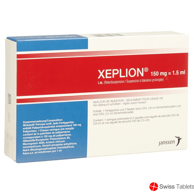 Xeplion Injektionssuspension 150mg/1.5ml Fertigspritze 1.5ml buy online