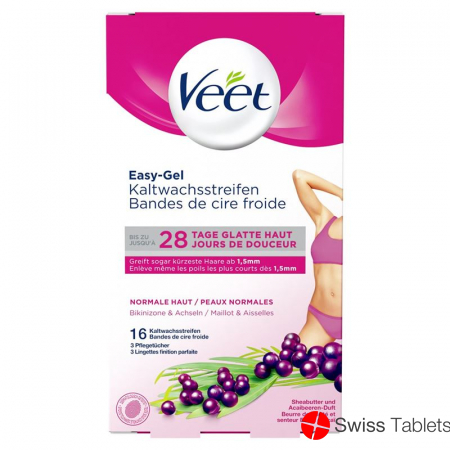 Veet Kaltwachsstreifen Achseln Bikini 16 Stück buy online