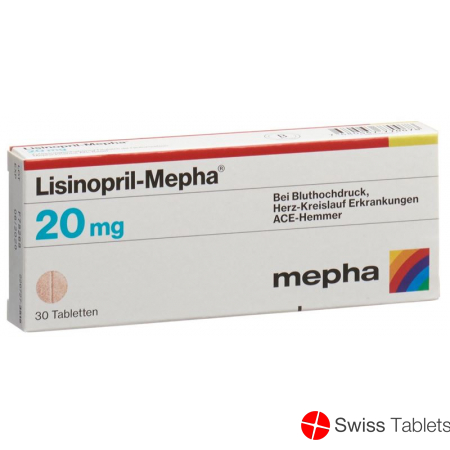 Lisinopril Mepha Tabletten 20mg 30 Stück buy online