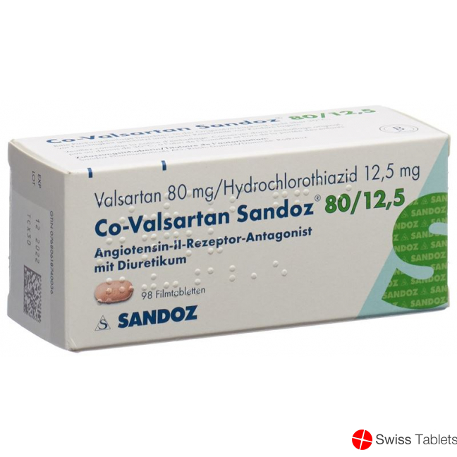 Co Valsartan Sandoz Filmtabletten 80/12.5 98 Stück buy online